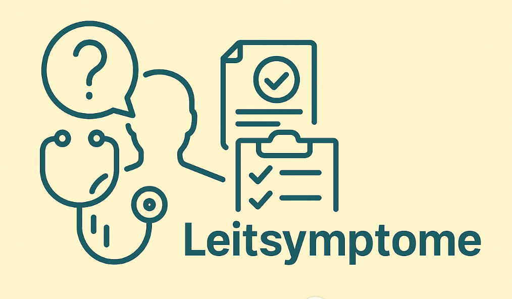 Notizen zu Leitsymptomen auf einem Clip Board